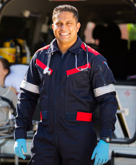 man in uniform smiling