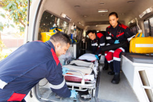 medical team in the ambulance